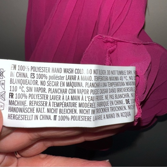 Endless Rose Pleats to Meet You Tie Top Magenta Size Medium NWT - Picture 6 of 12